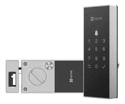 Cerradura Inteligente Dl03 Rim Lock, Teclado Wifi Bt Ezviz Color Negro/gris