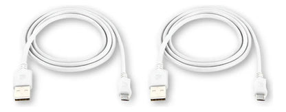Cable Microusb Android Carga Datos Flat Griffin 3m Pack 2 Blanco