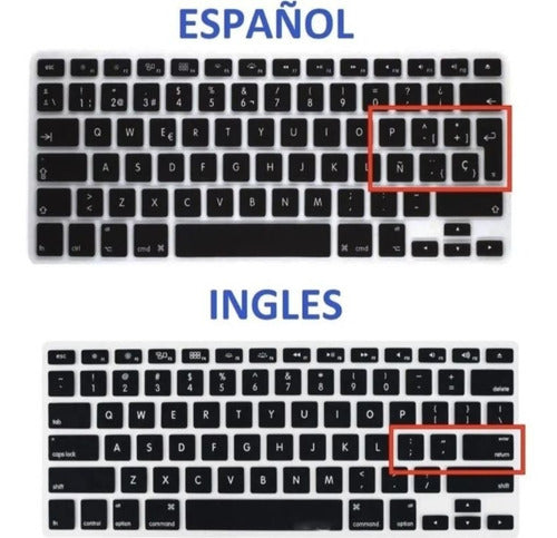 Protector Teclado Mac Ingles Air 13 Retina 2018 Touch Id Negro