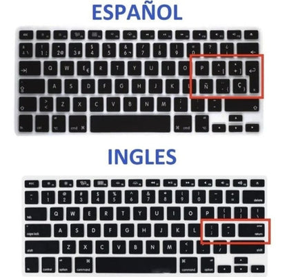 Protector Teclado Mac Ingles Air 13 Retina 2018 Touch Id Negro