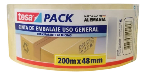 Cinta Embalaje Uso General Transparente 200mx48mm Tesa