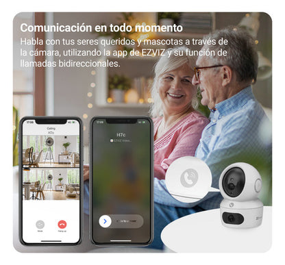 Cámara Pt Inteligente Wifi H7c Dual 2k + Panoramica Ezviz - Blanco