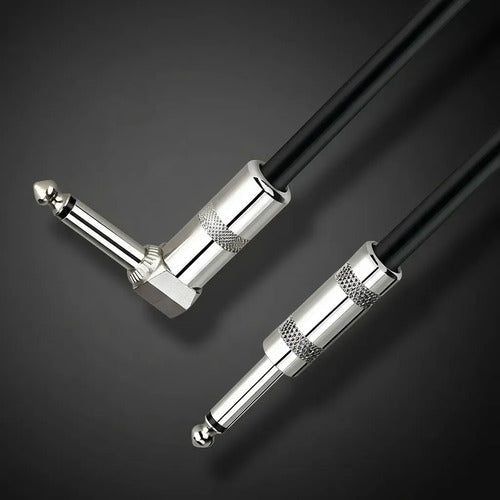 Cable De Audio 6.3mm Con Conector En L - 3 Metros