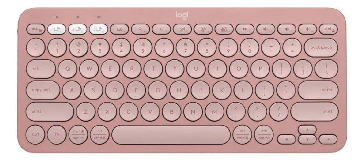 Teclado Portatil Compato Kebble Keys 2 K380s Logitech Rosa