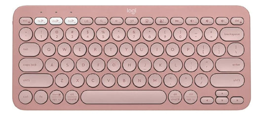 Teclado Portatil Compato Kebble Keys 2 K380s Logitech Rosa