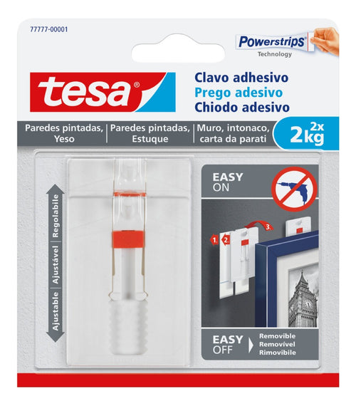 Clavo Adhesivo Ajustable Tesa Superficies Delicadas 2kg