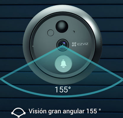 Timbre Mirilla Wifi Ezviz Hp4 Graba Contesta Desde App