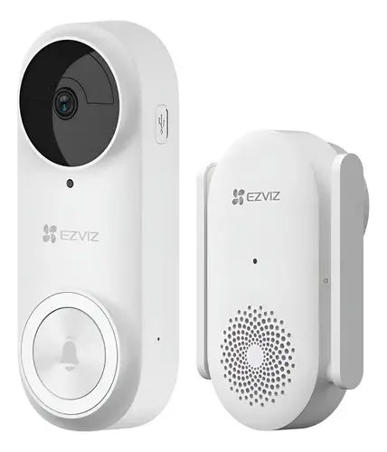Kit Video Timbre Wifi Db2 2k Bateria 5200ma Sirena Ezviz Blanco