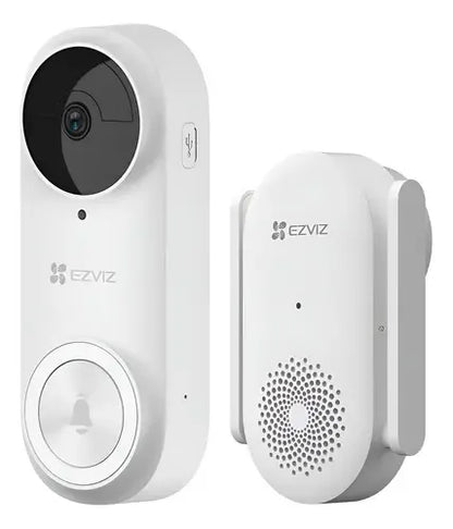 Kit Video Timbre Wifi Db2 2k Bateria 5200ma Sirena Ezviz Blanco