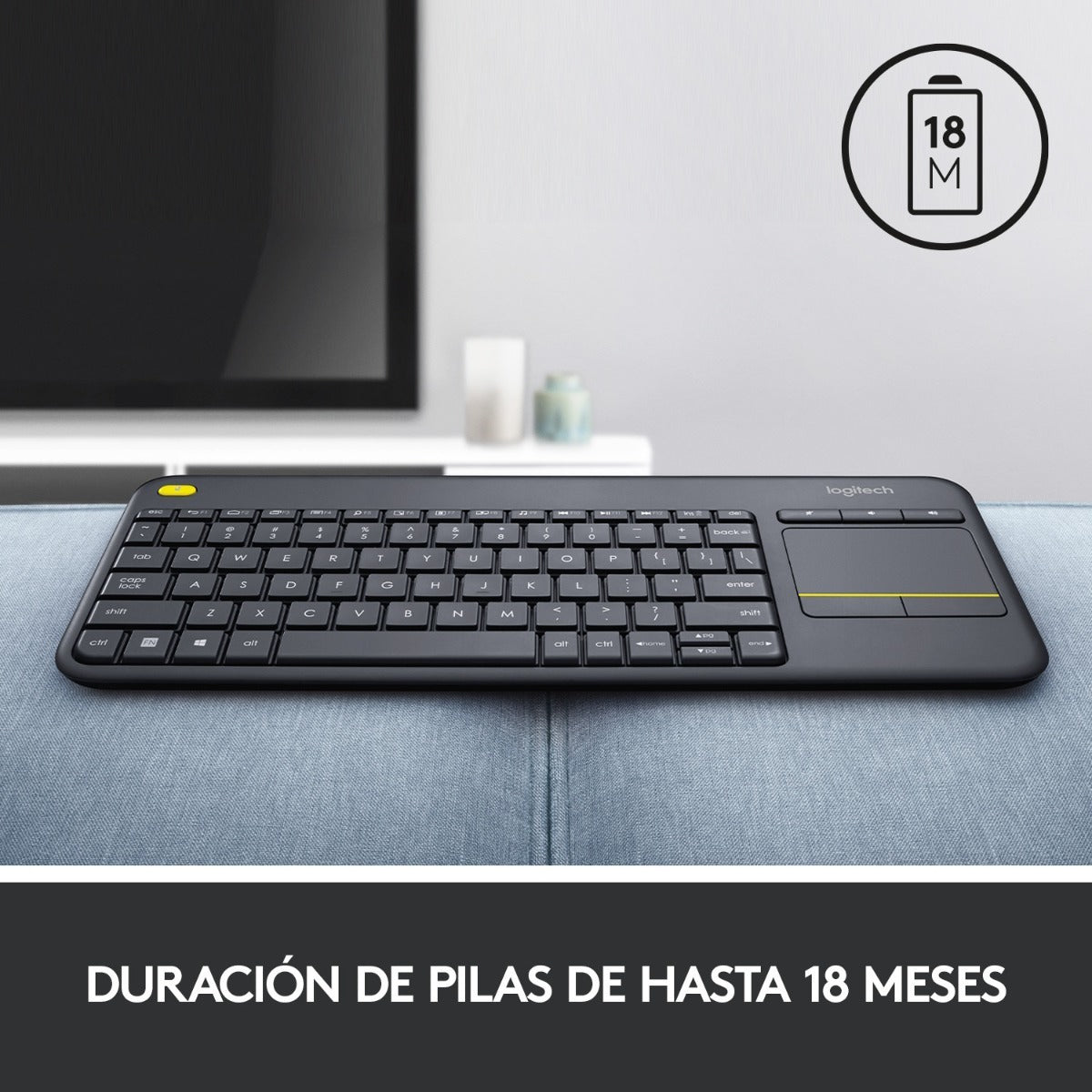Teclado Inalámbrico Con Touchpad Logitech K400 Plus