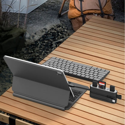 Hub 6 En 1 Entrada Usb 3.0 Usb C Ligthning Pc Smartphone