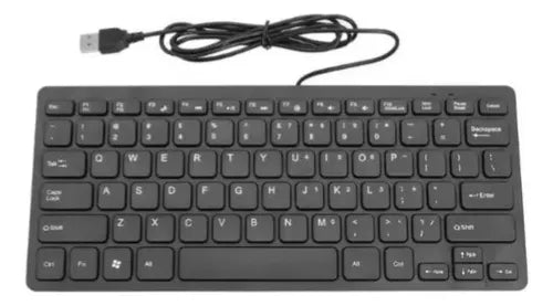 Mini Teclado Usb 78 Teclas Compacto Portable Pack 2 Unidades Negro Español Latinoamérica