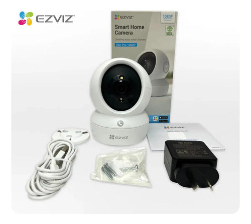 Cámara Seguridad Wifi H6c Pro 2k Con Micro Sd 64 Gb Ezviz Blanco