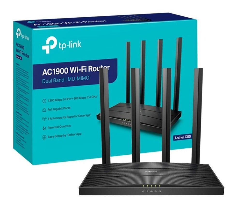 Router Ac1900 Archer C80 Gigabit Mu-mimo Wi-fi Tplink