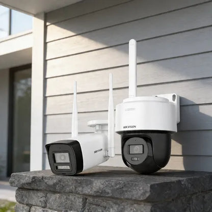 Kit Nvs Hikvision Nks422w03h Wifi 2mp Cámara Pt Audio Blanco