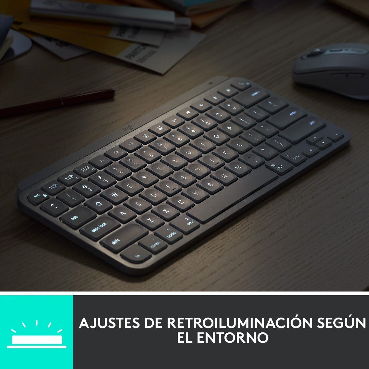 Teclado Compacto Bluetooth Logitech Mx Keys Mini Grafito
