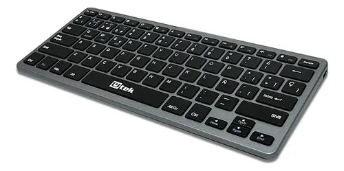 Teclado Inalámbrico Bluetooth Recargable 2,4ghz Y  Usb Negro Español Latinoamérica