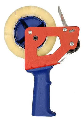 Dispensador Cinta Embalaje Con Mango 50 Mm X 60 M Tesa Azul
