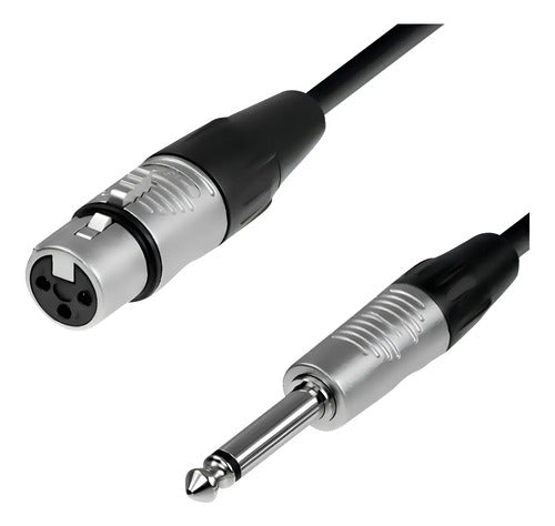 Cable Audio Xlr Hembra Jack Mono 10 Metros Ul-mic-xj6010