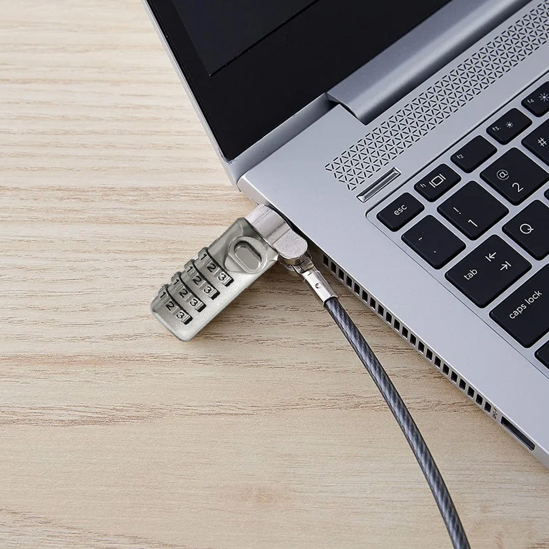 Candado Notebook Slot Nano Con Clave 1.8mt Cable 4mm Fuerte