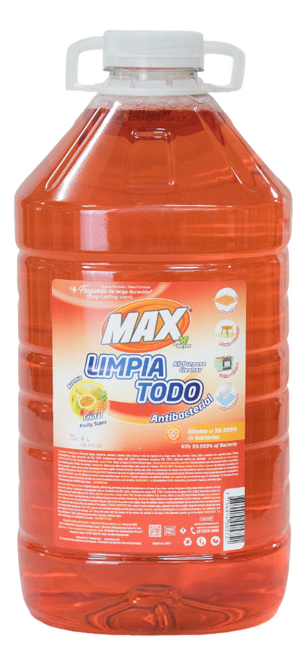 Limpia Todo Líquido Piso Antibacterial 4 Litros Aroma Frutal