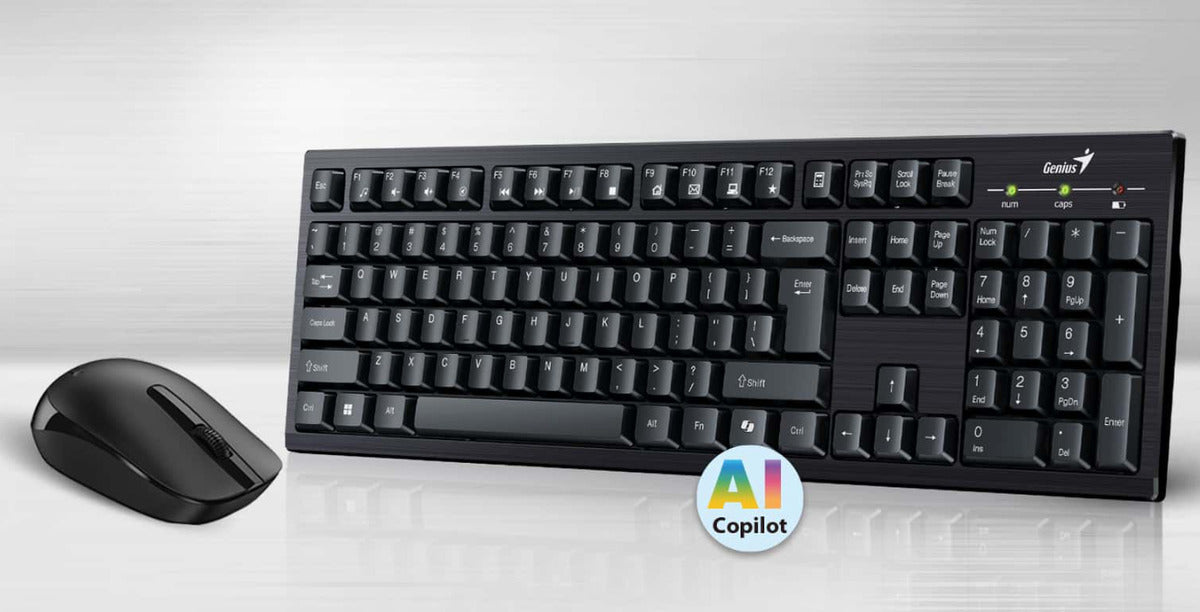 Kit Mouse Teclado Inalámbrico Km8101 Ai Copilot Genius