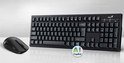 Kit Mouse Teclado Inalámbrico Km8101 Ai Copilot Genius