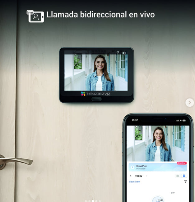 Timbre Mirilla Wifi Ezviz Hp4 Graba Contesta Desde App
