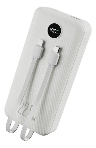 Powerbank 20000mah 22.5w Carga Rapida Pantalla Blpb20wqc Blanco