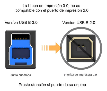 Cable Usb 3.0 A Usb B Para Impresora 1.8 Mts