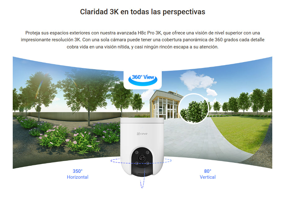 Cámara Seguridad Pt Wifi H8c Pro 3k Auto-tracking Ezviz