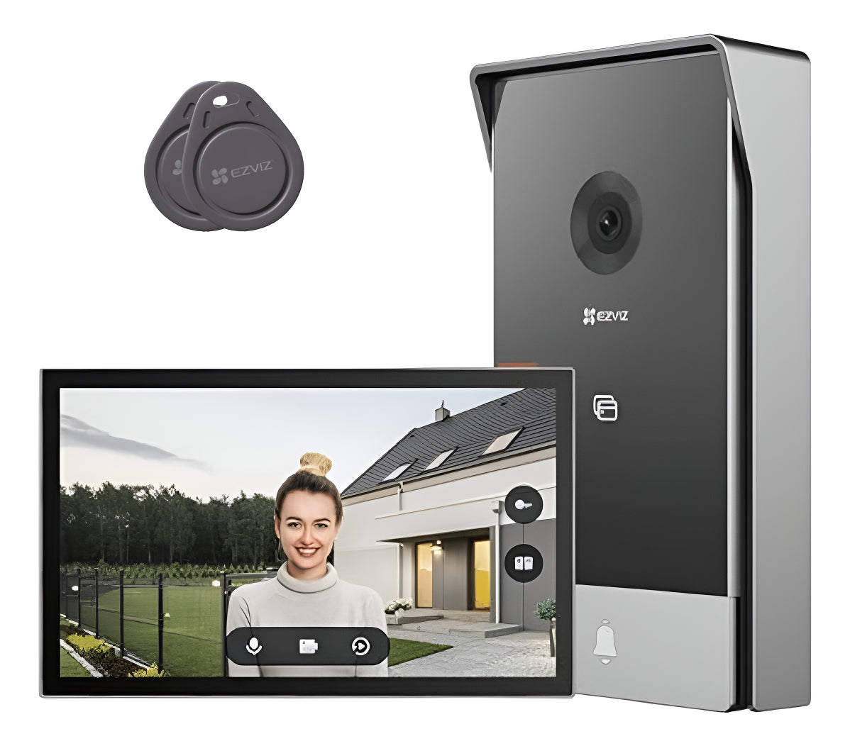 Kit Video Intercomunicador Wifi Inteligente Ezviz Hp7 2k 3mp