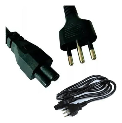 Pack 2 Cable De Conexion Tipo Trebol Universal 1.8 Metros Negro