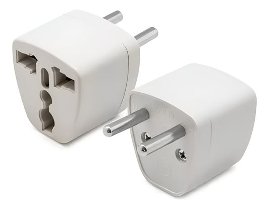Adaptador Enchufe Universal 2 Pata Chileno Redonda Plana