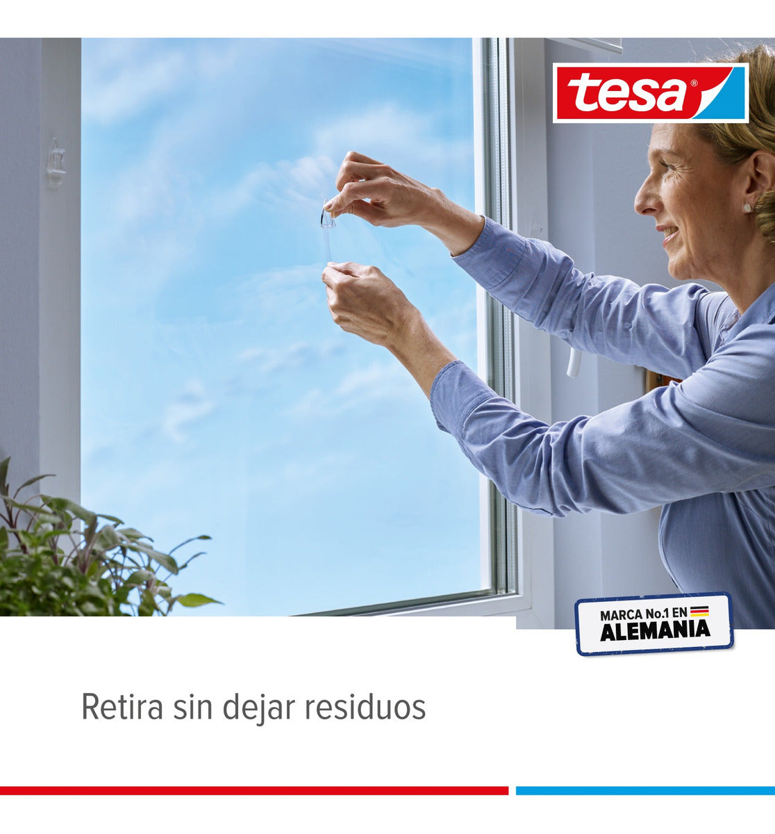 Pack 3 Blíster Gancho Removible Acrílico Vidrio 0,2 Kg Tesa