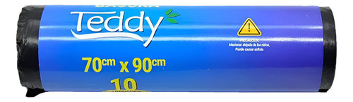 Bolsas Basura Negra Teddy70x90cm Alta Calidad 10 Und