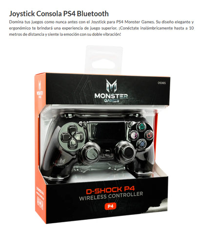Control Inalámbrico Joystick Monster Games D-shock Compat P4