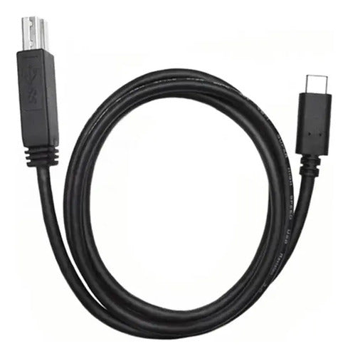 Cable Usb C A Usb 3.0 Bm Para Impresora Mac Scanner 1,8m Color Negro