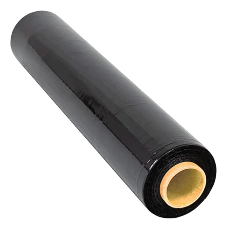 Film Stretch Embalaje Negro Alusa 260m X 50cm 1.9kg Grosor 2