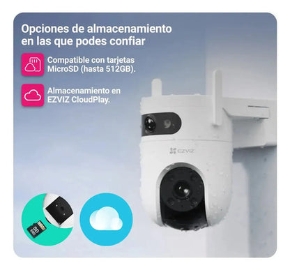 Cámara Doble Lente 3k 5mp+5mp Color Blanco Ezviz Cs-h9c/10mp