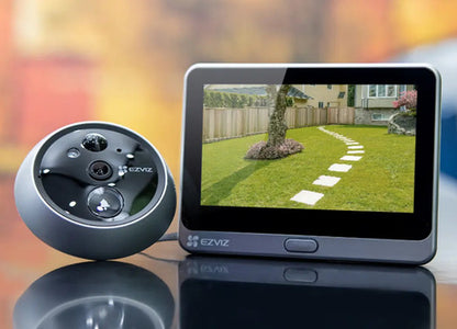 Mirilla Inteligente Full Hd 1080p Wifi C/monitor Dp2c Ezviz Negro