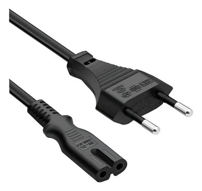 Pack 2 Cable Poder Tipo 8 Enchufe Nacional