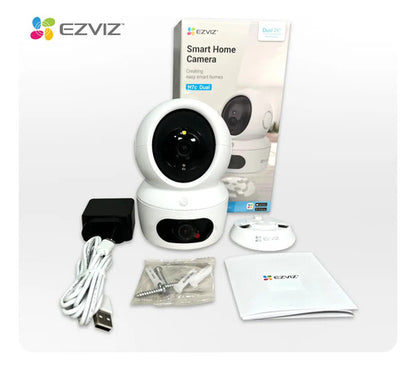 Cámara Pt Inteligente Wifi H7c Dual 2k + Panoramica Ezviz Blanco