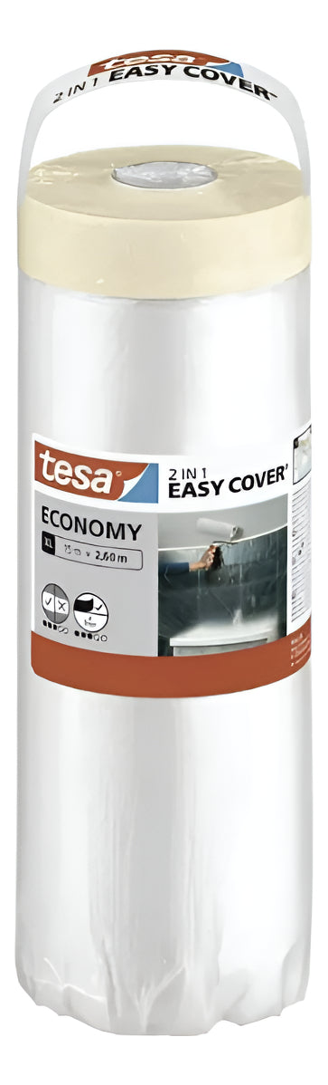 Plástico Protector Adhesivo Easy Cover 15mts X 2,6mts Tesa