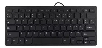 Mini Teclado Usb 78 Teclas Compacto Portable Pack 2 Unidades Negro Español Latinoamérica