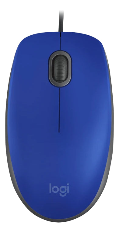 Mouse Alámbrico Usb Logitech M110 Click Silencioso Azul