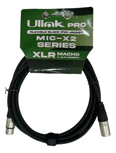 Cable De Audio Xlr Macho Hembra De 3 Mts Ul-mic-x2003