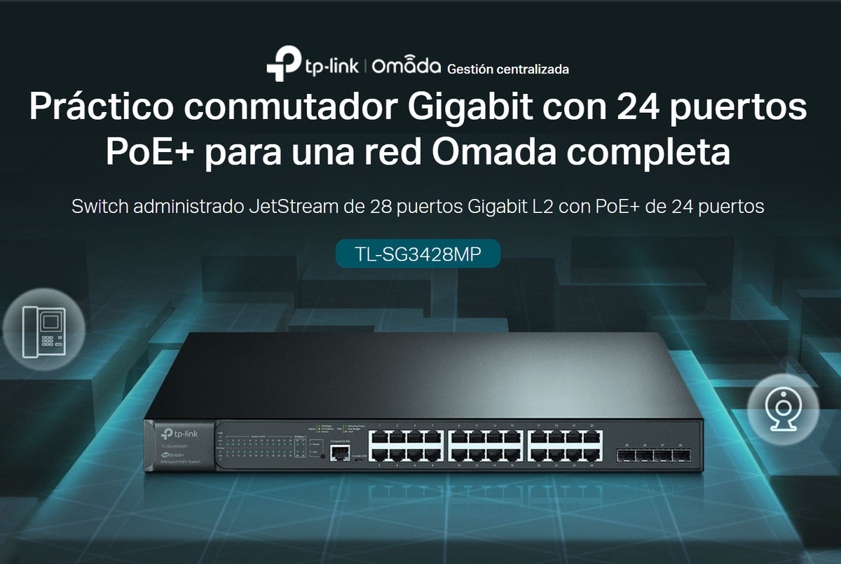 Switch Tl Sg3428mp Jetstream 28 Puertos L2 24port Poe+