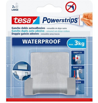 Gancho Colgador Autoadhesivo Metal Prueba De Agua Tesa 3kg