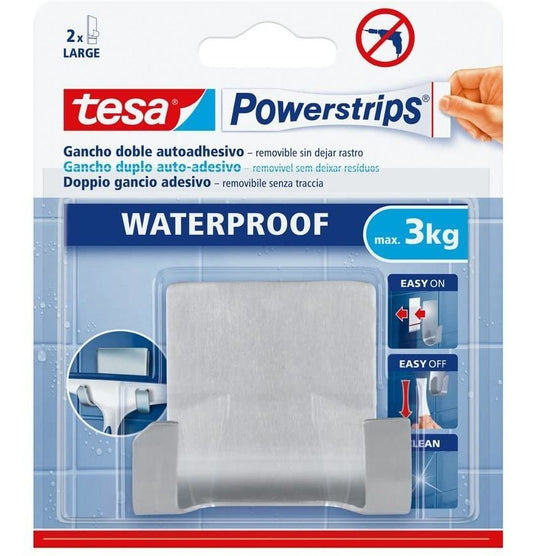 Gancho Colgador Autoadhesivo Metal Prueba De Agua Tesa 3kg
